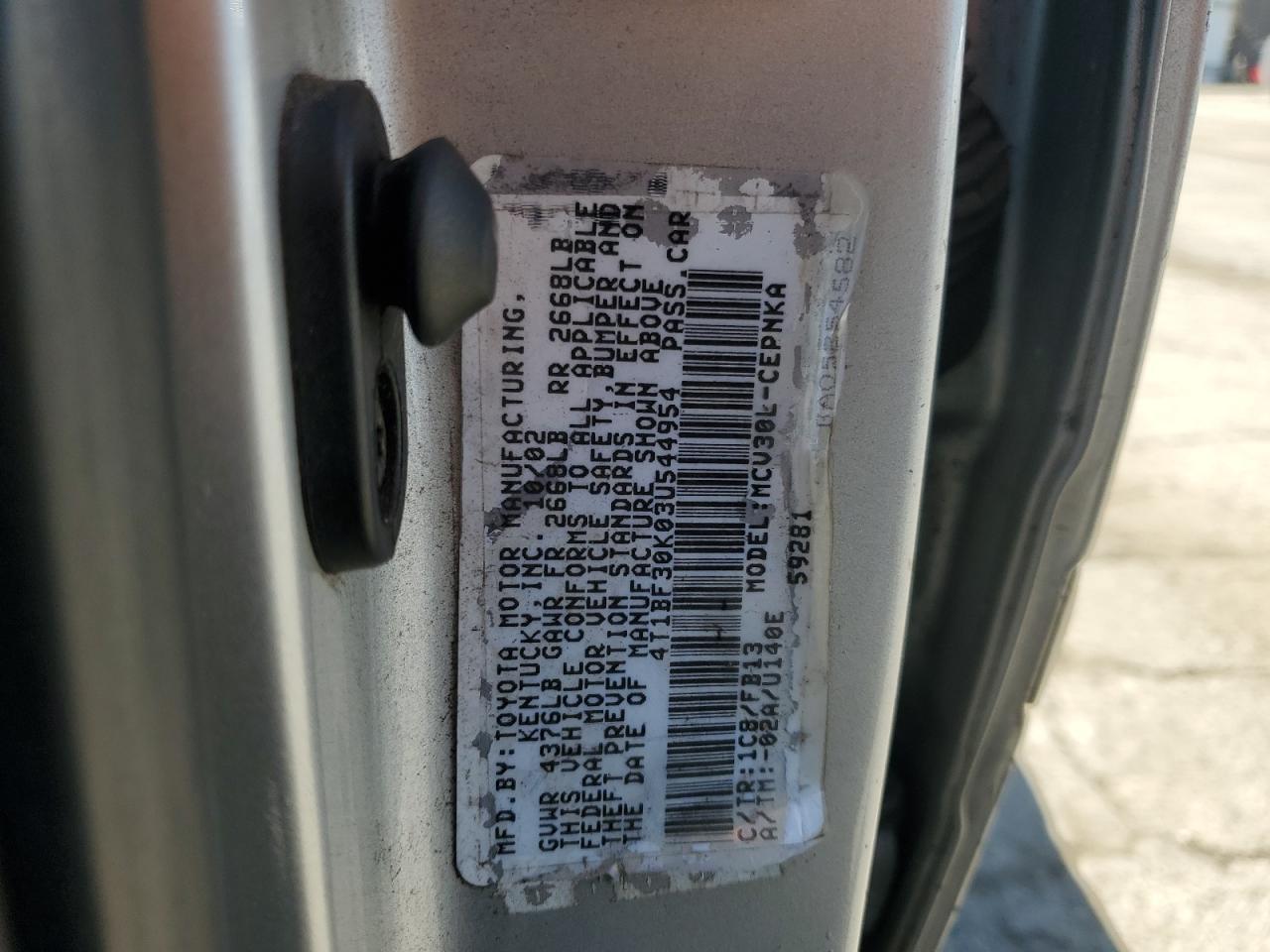 2003 TOYOTA CAMRY