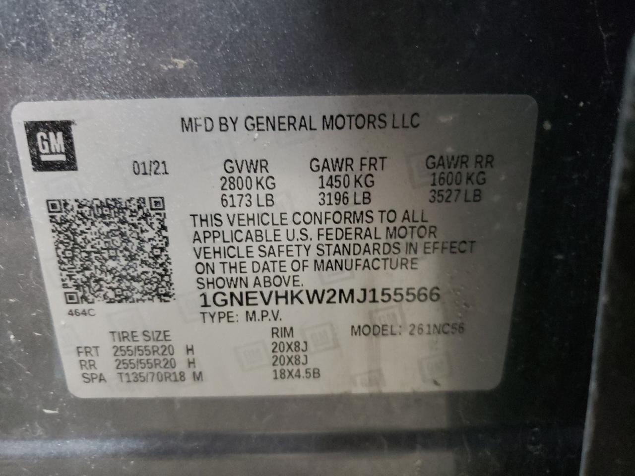 2021 CHEVROLET TRAVERSE