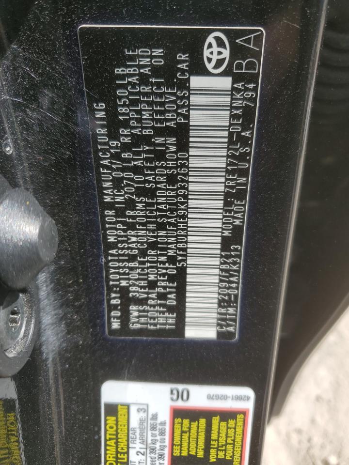 2019 TOYOTA COROLLA