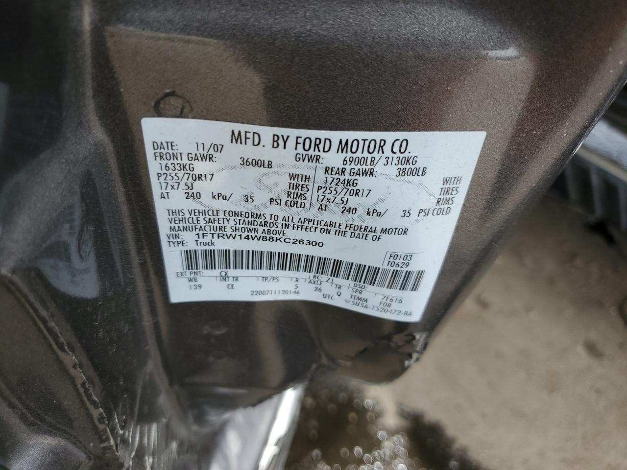 2008 FORD F-150