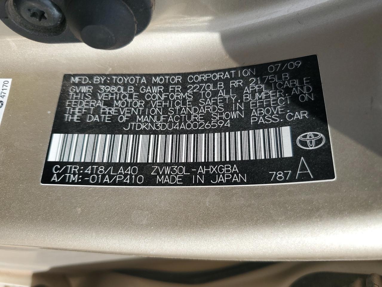 2010 TOYOTA PRIUS