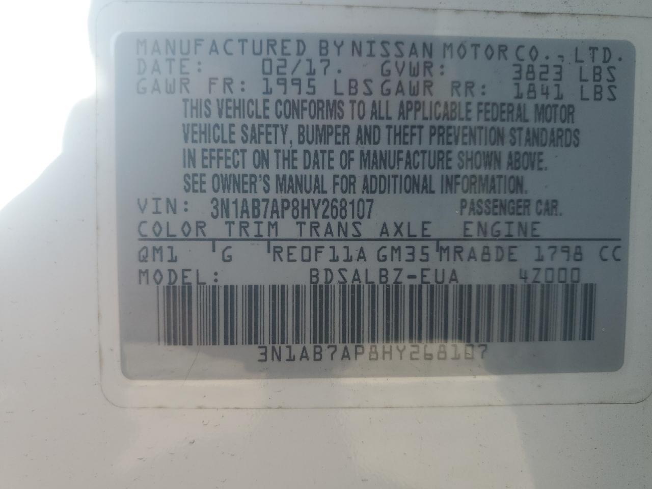 2017 NISSAN SENTRA