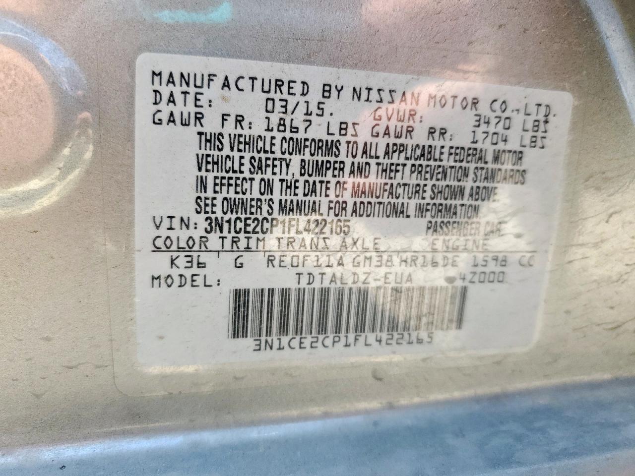 2015 NISSAN Versa Note