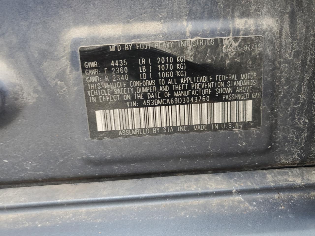 2013 SUBARU Legacy
