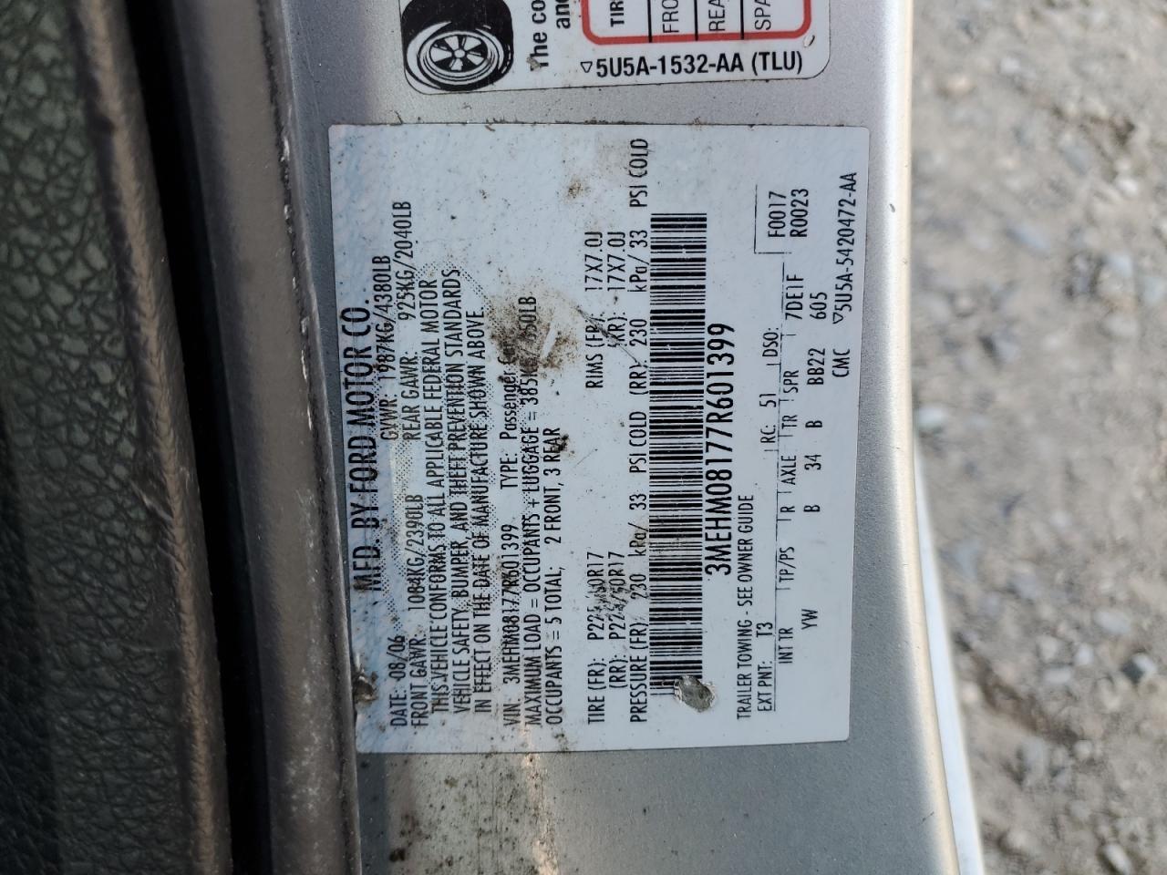 2007 MERCURY Milan
