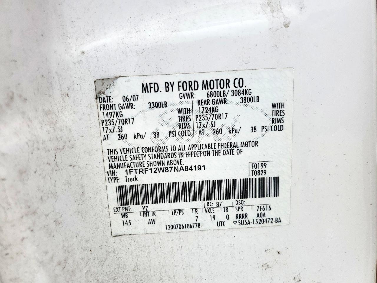 2007 FORD F-150