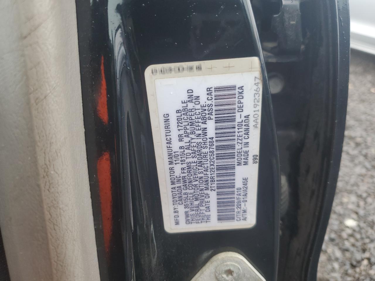 2002 TOYOTA COROLLA