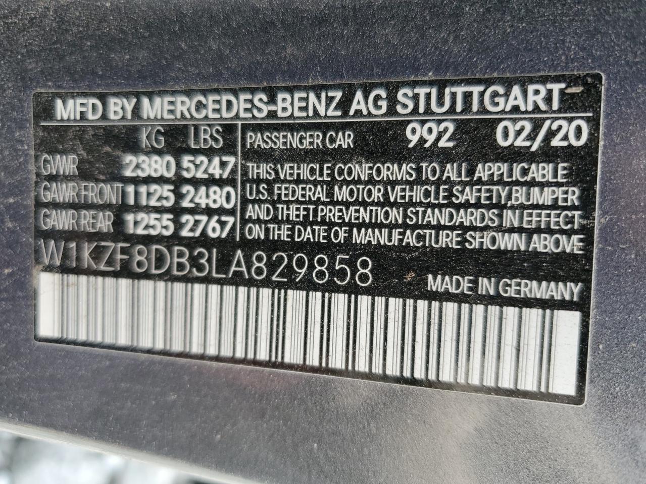 2020 MERCEDES-BENZ E-Class