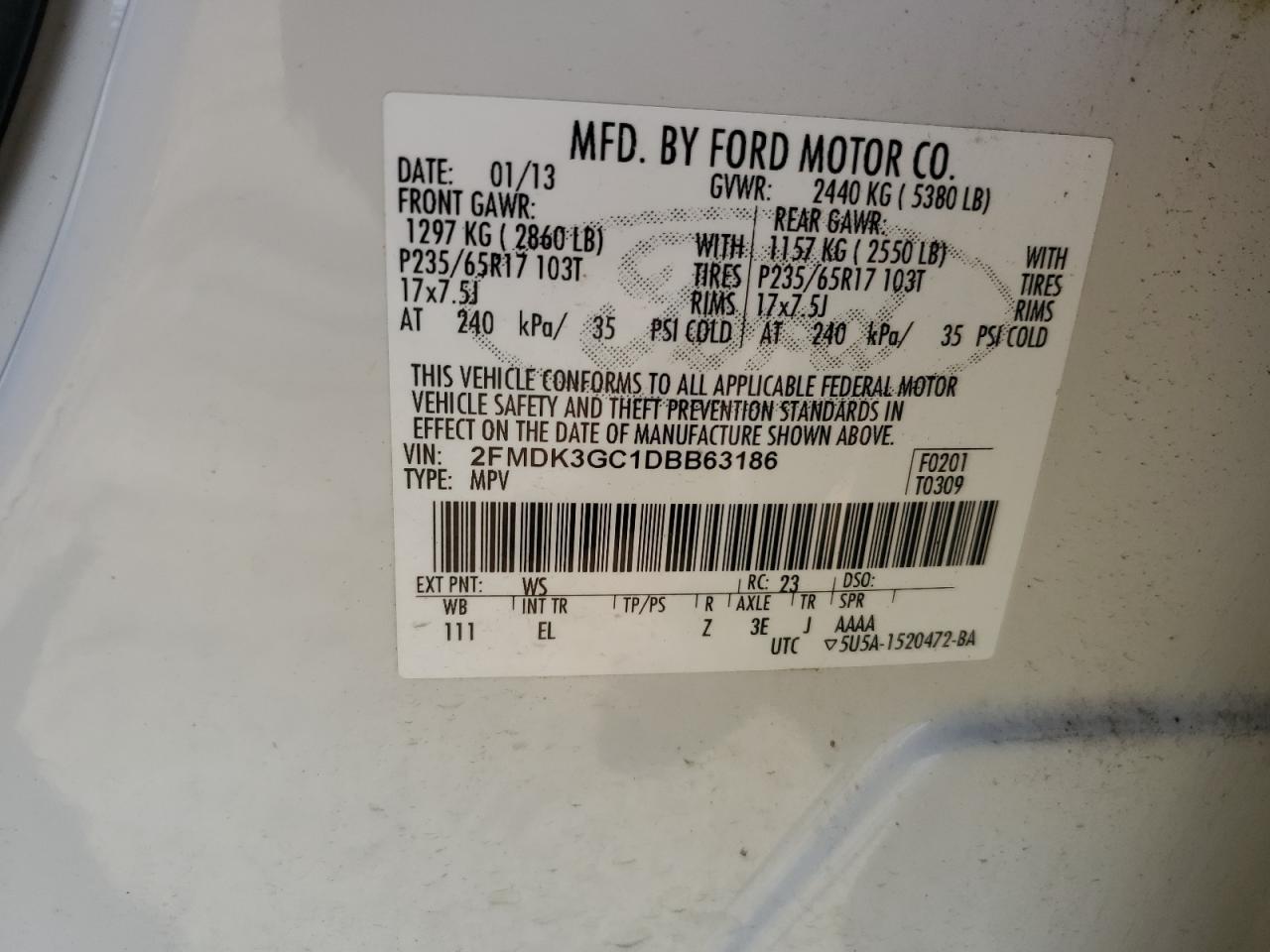 2013 FORD EDGE