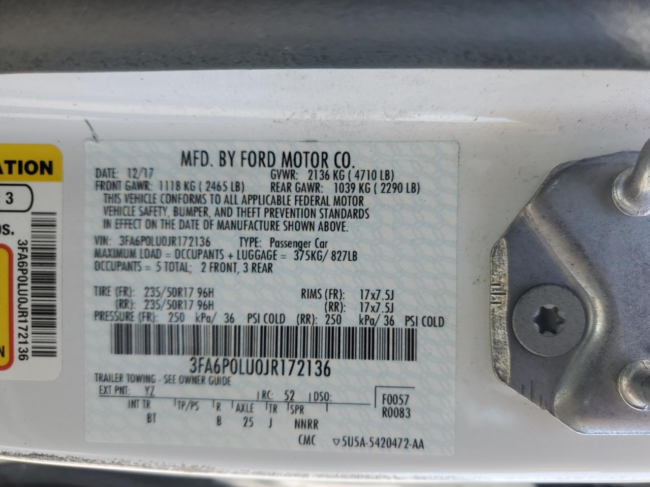 2018 FORD FUSION
