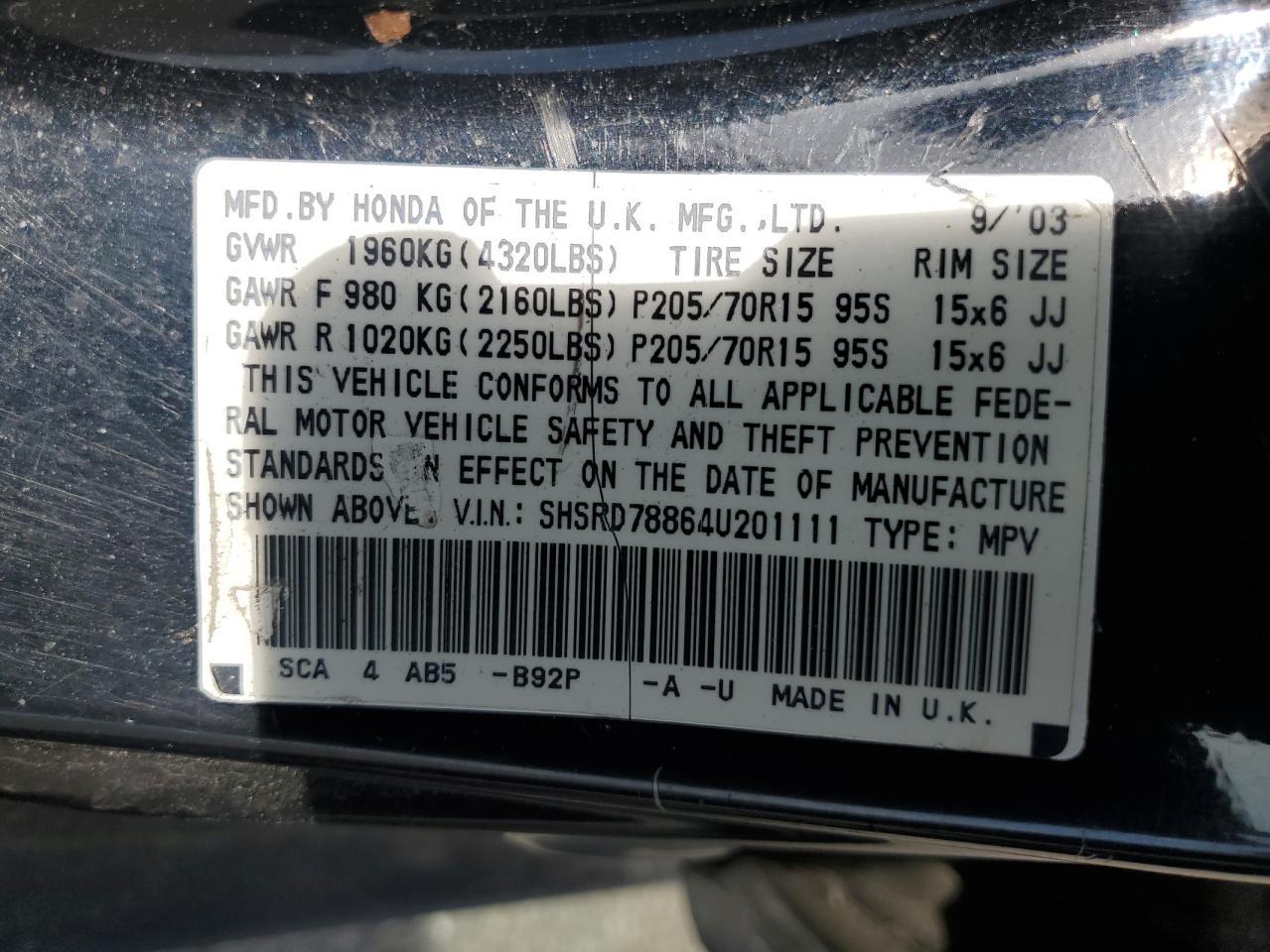 2004 HONDA CR-V