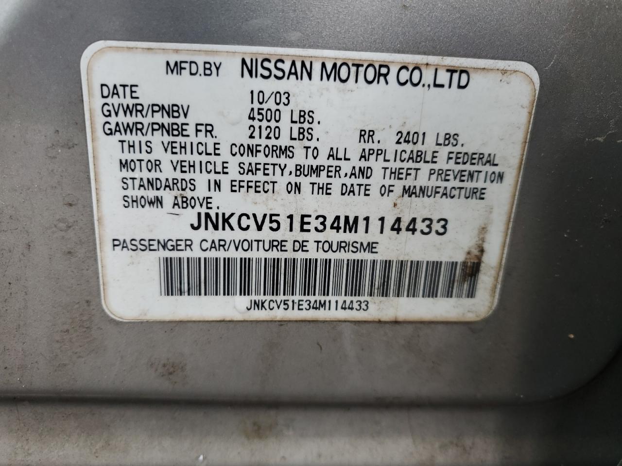 2004 INFINITI G35