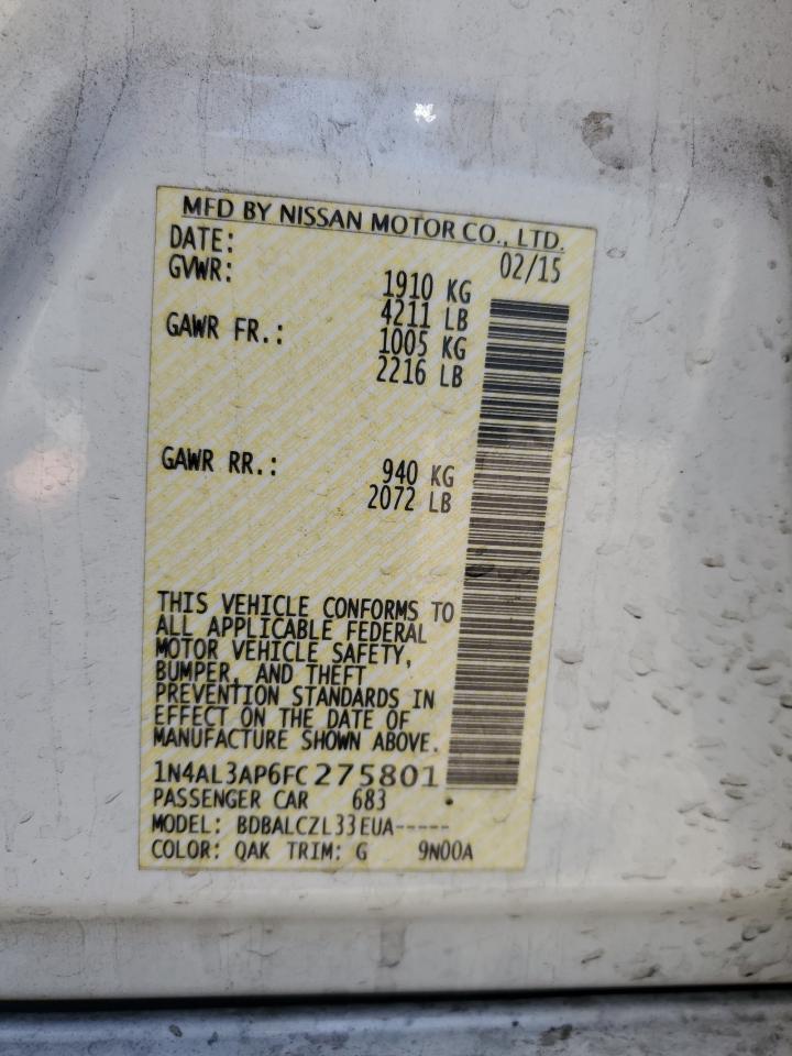 2015 NISSAN ALTIMA