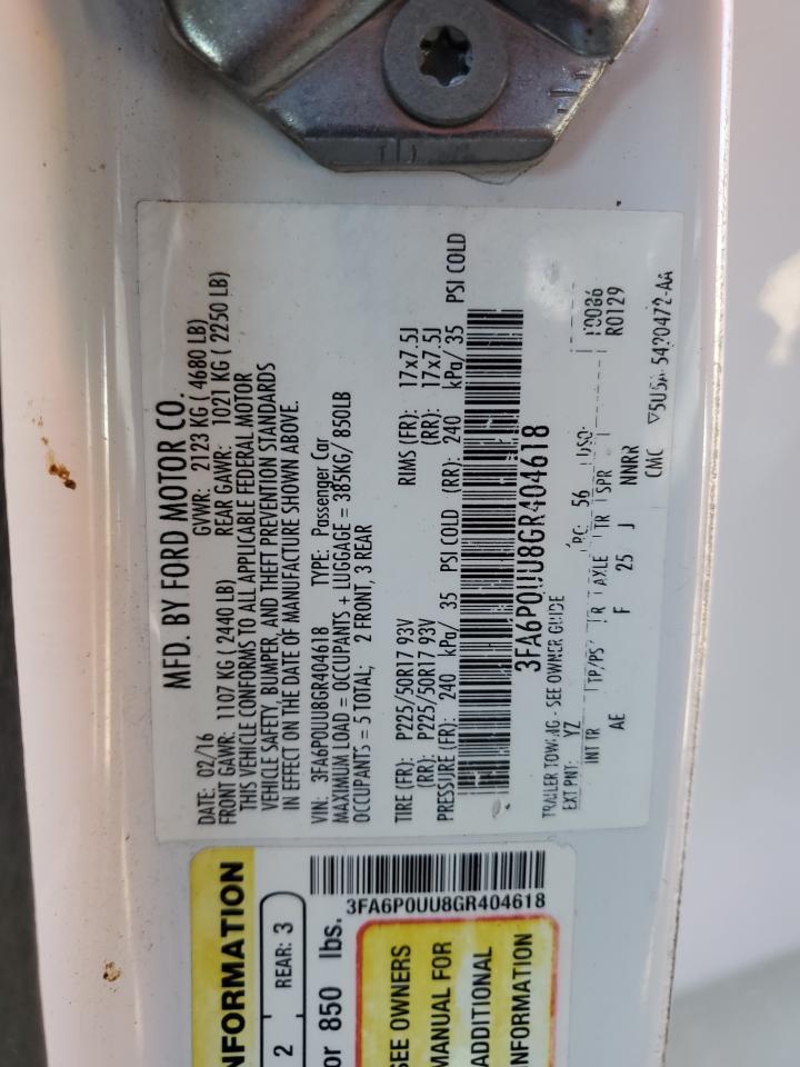 2016 FORD FUSION