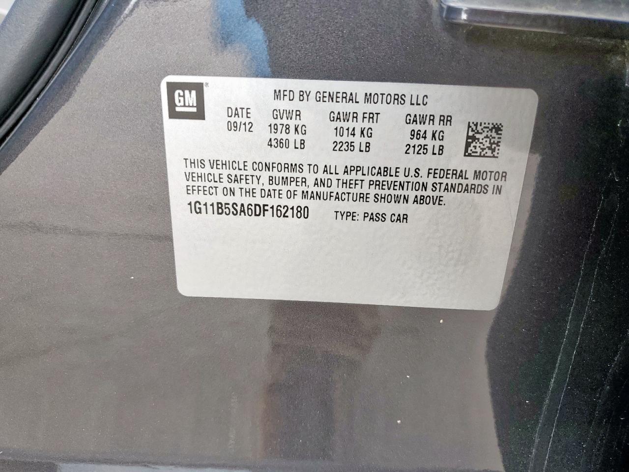 2013 CHEVROLET MALIBU