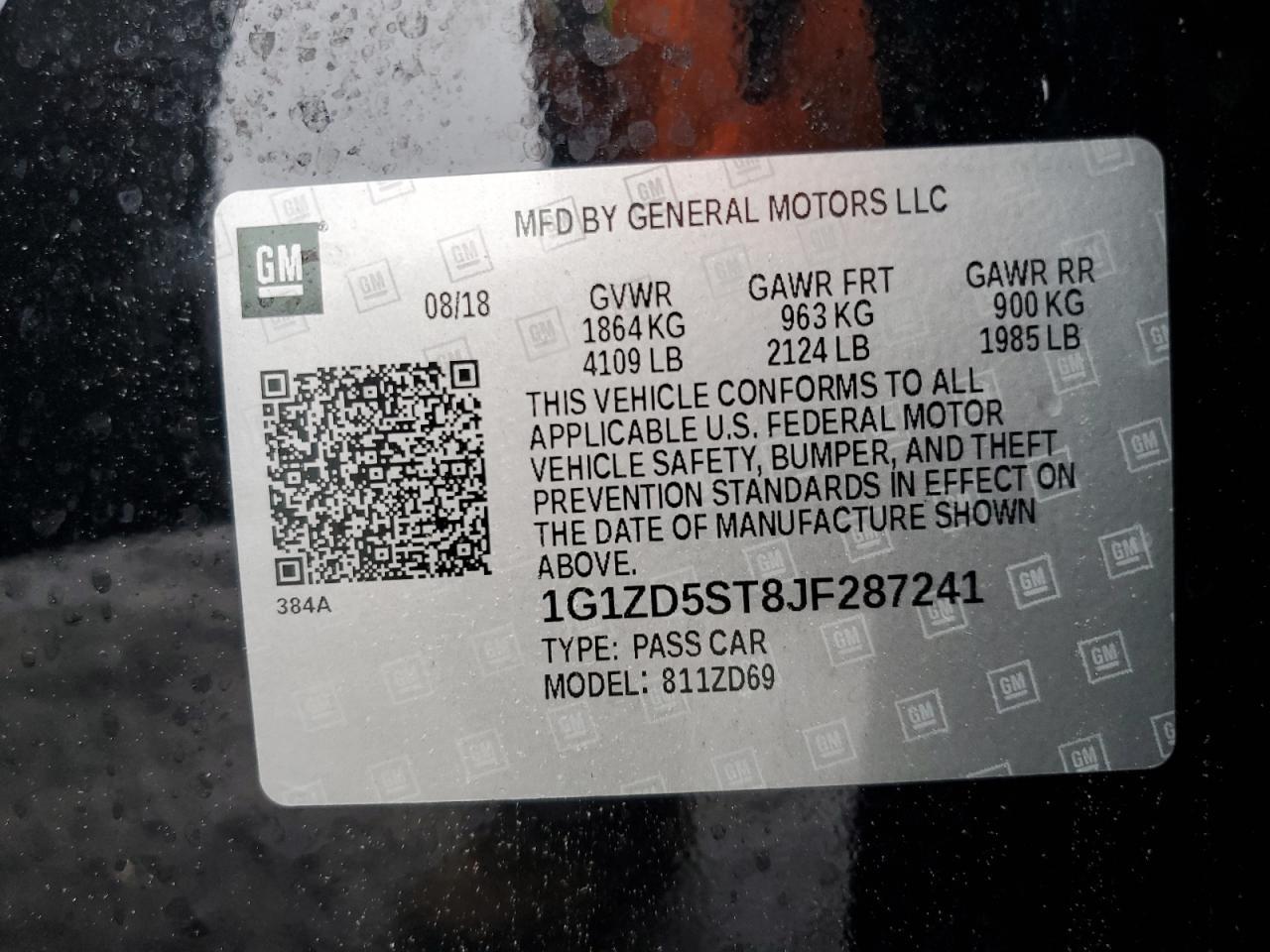 2018 CHEVROLET MALIBU