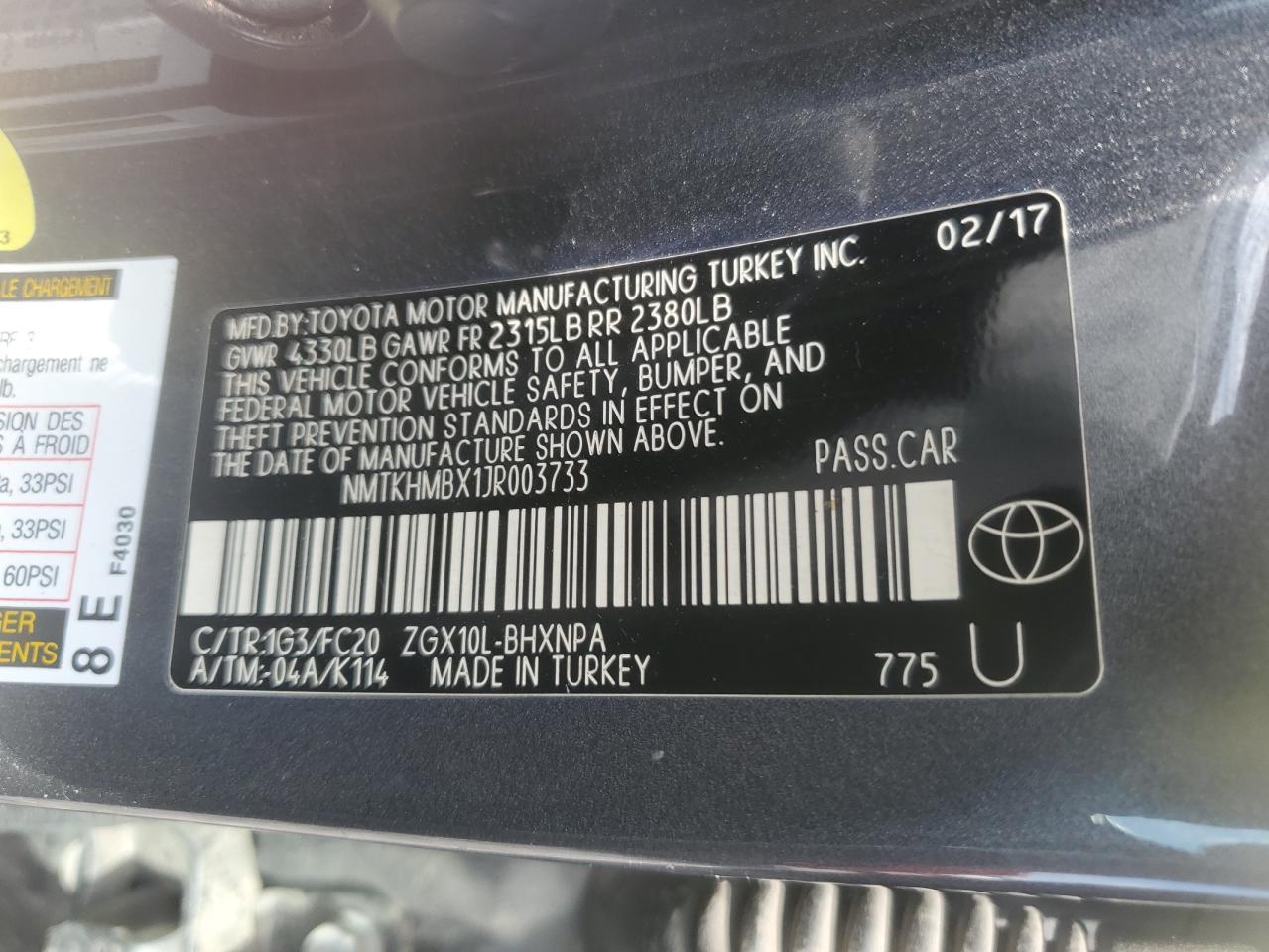2018 TOYOTA C-HR