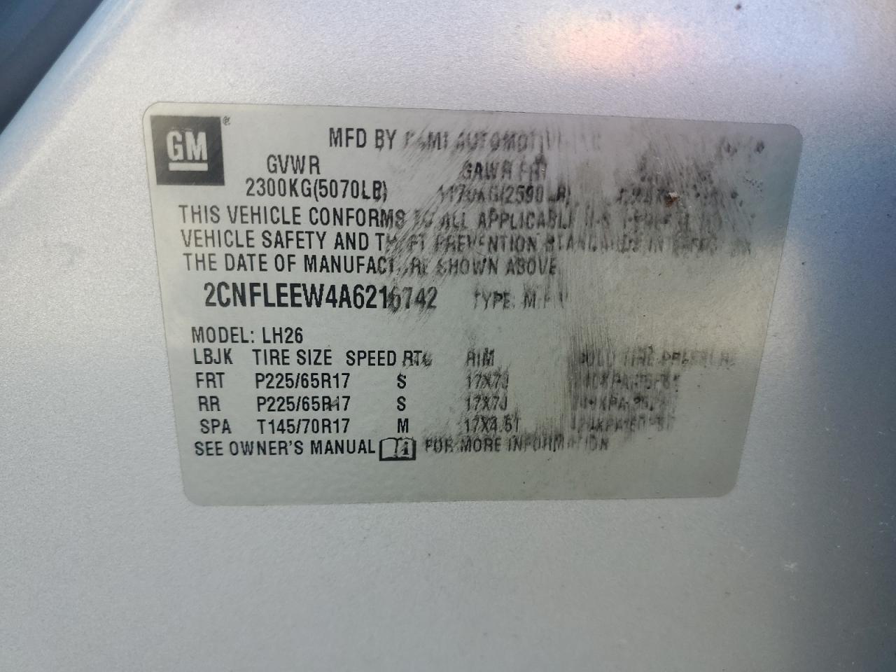 2010 CHEVROLET EQUINOX
