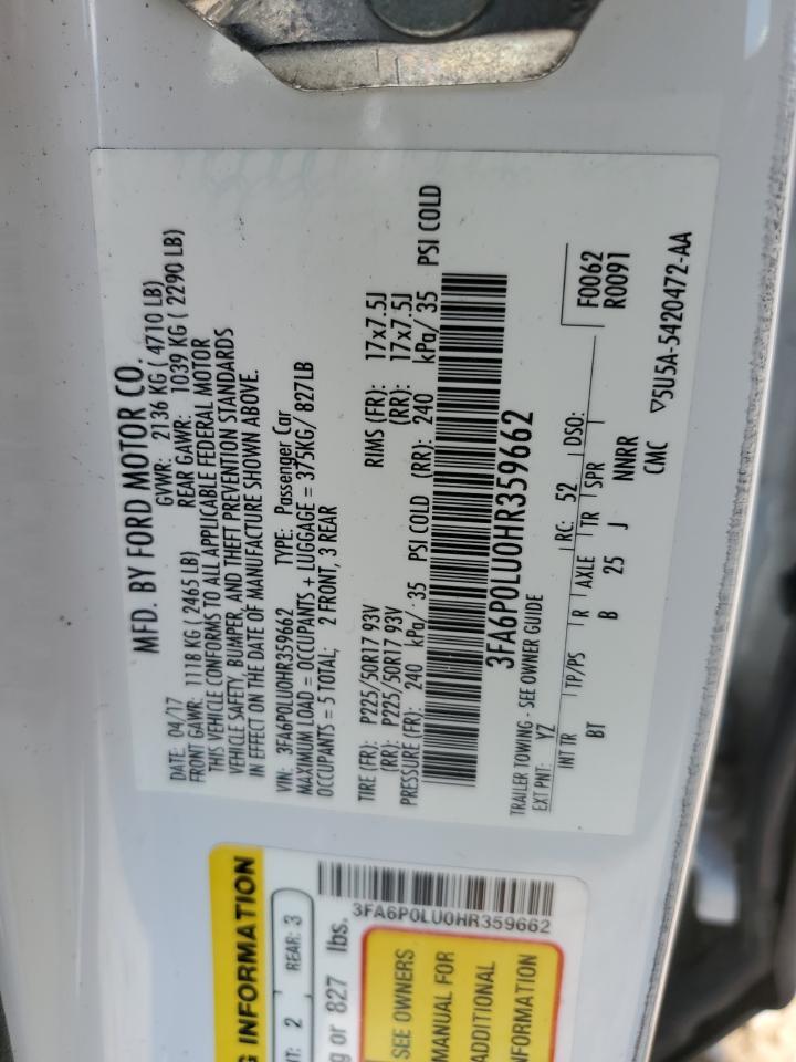 2017 FORD FUSION