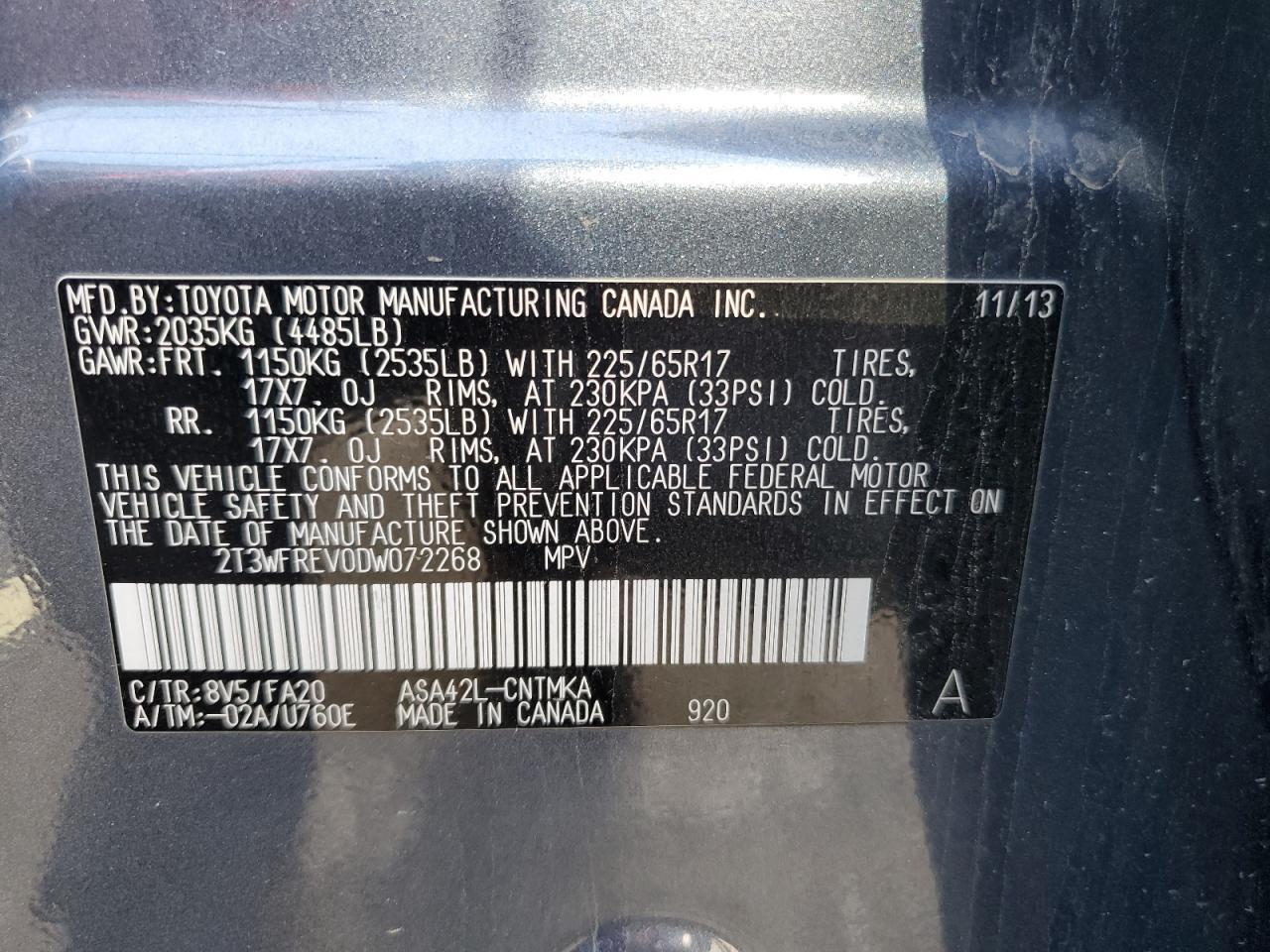 2013 TOYOTA RAV4