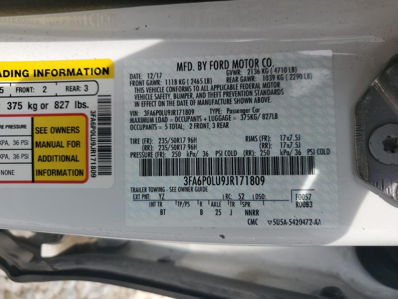 2018 FORD FUSION