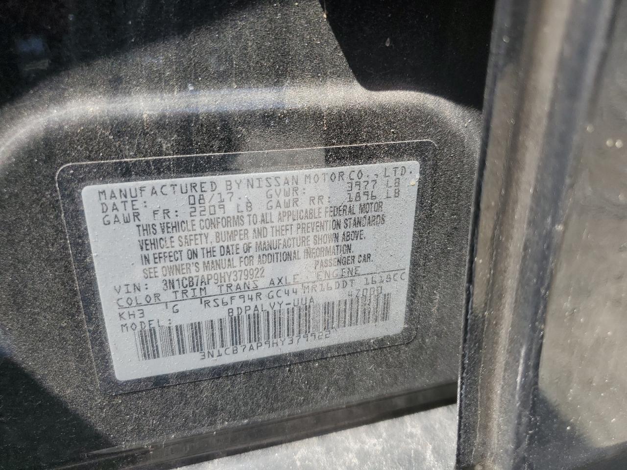 2017 NISSAN SENTRA