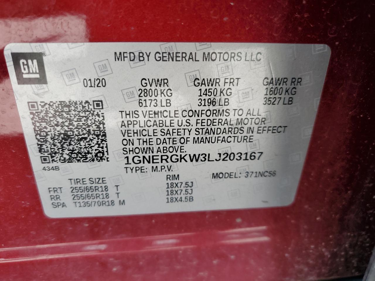 2020 CHEVROLET TRAVERSE