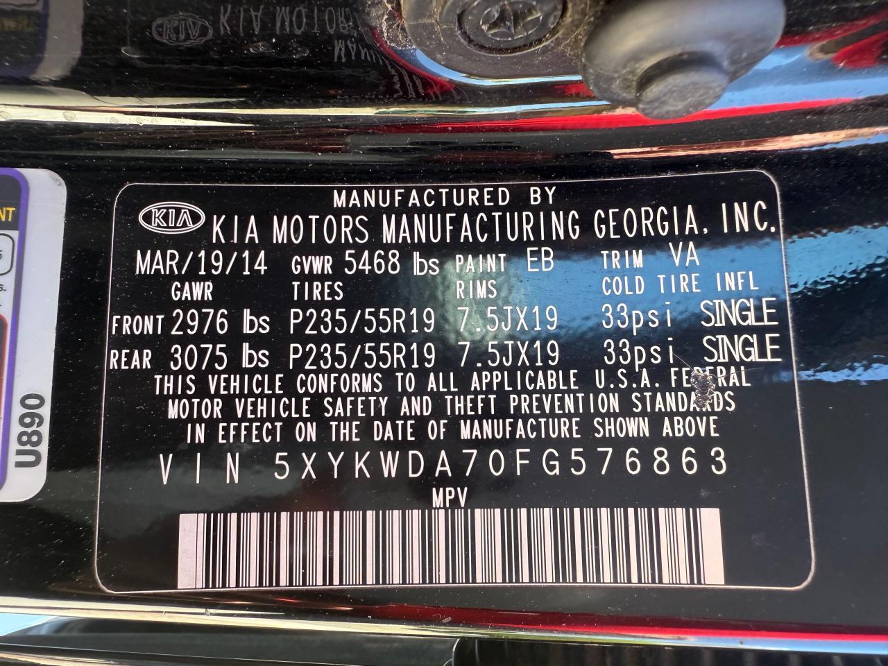 2015 KIA SORENTO