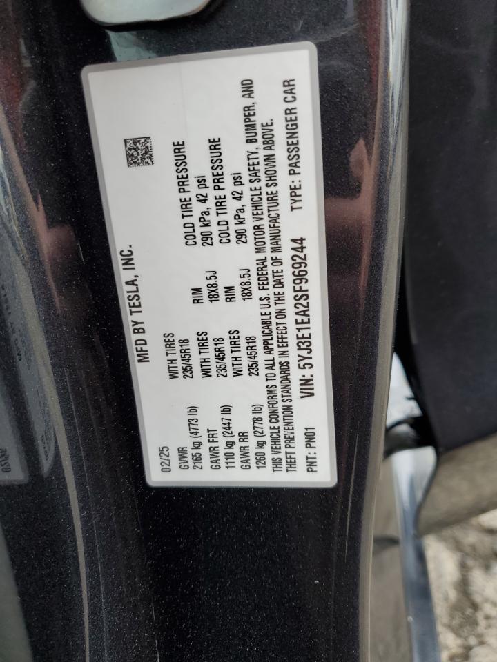2025 TESLA MODEL 3