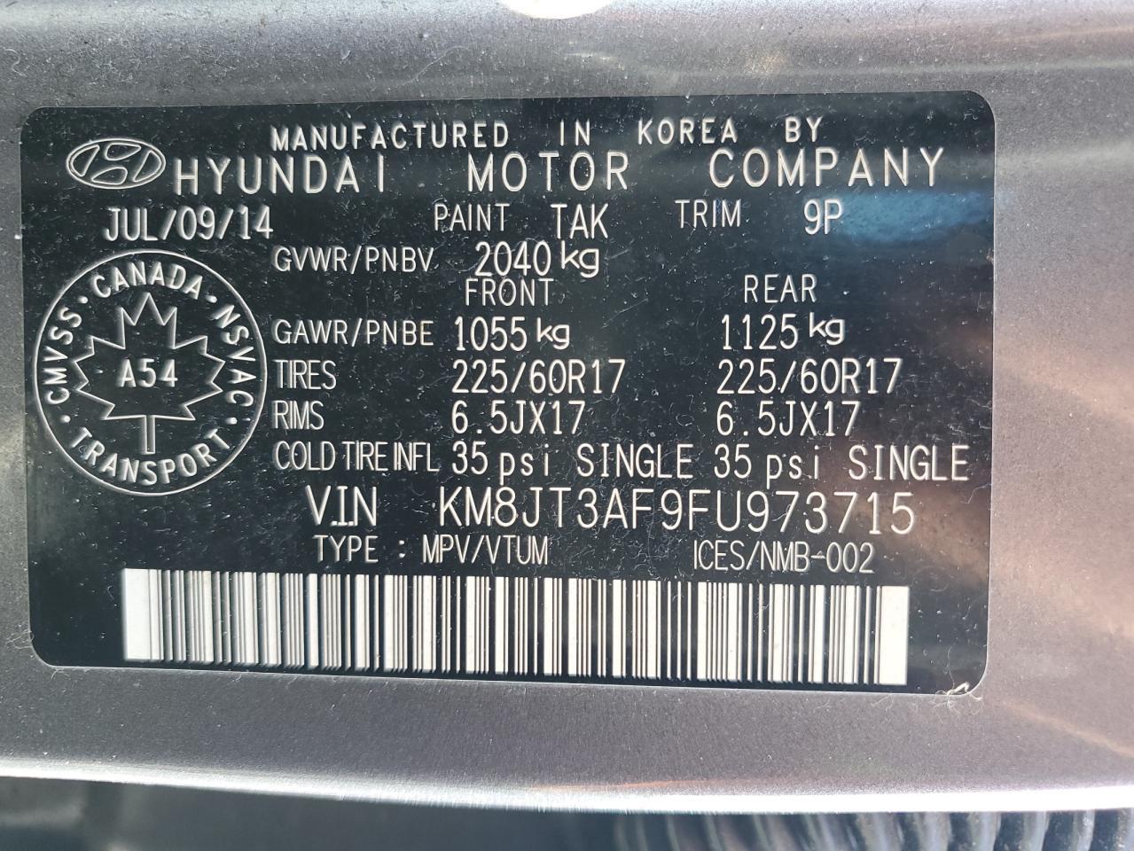 2015 HYUNDAI TUCSON