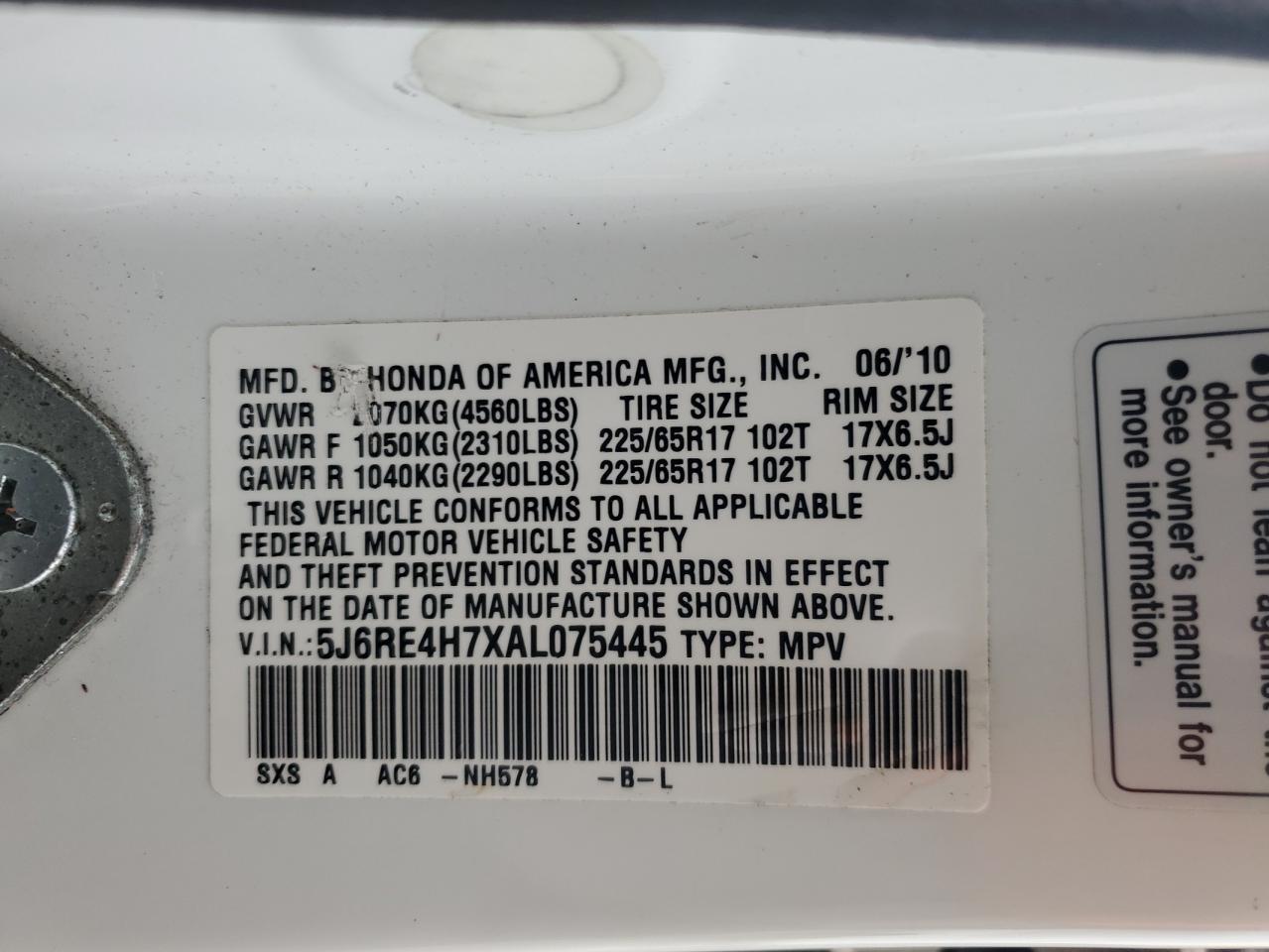 2010 HONDA CR-V