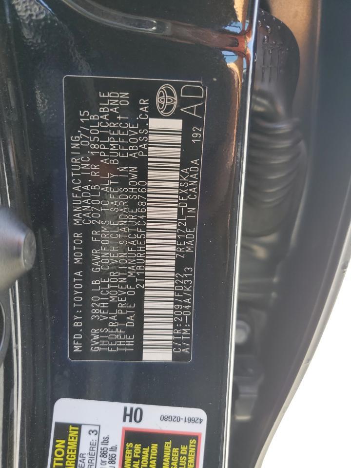 2015 TOYOTA COROLLA