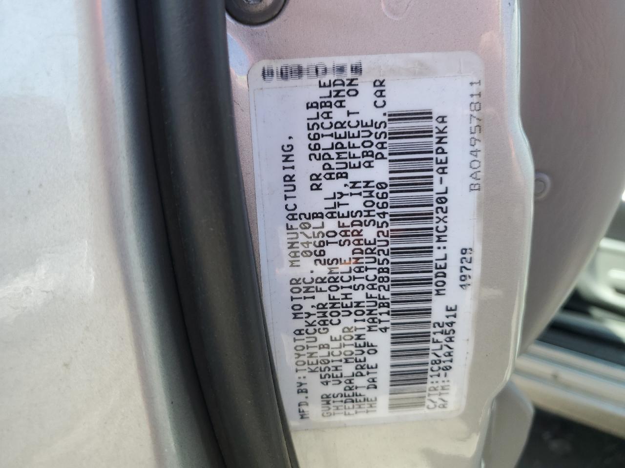 2002 TOYOTA Avalon