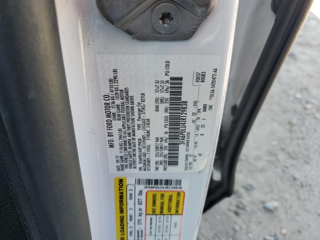 2018 FORD FUSION