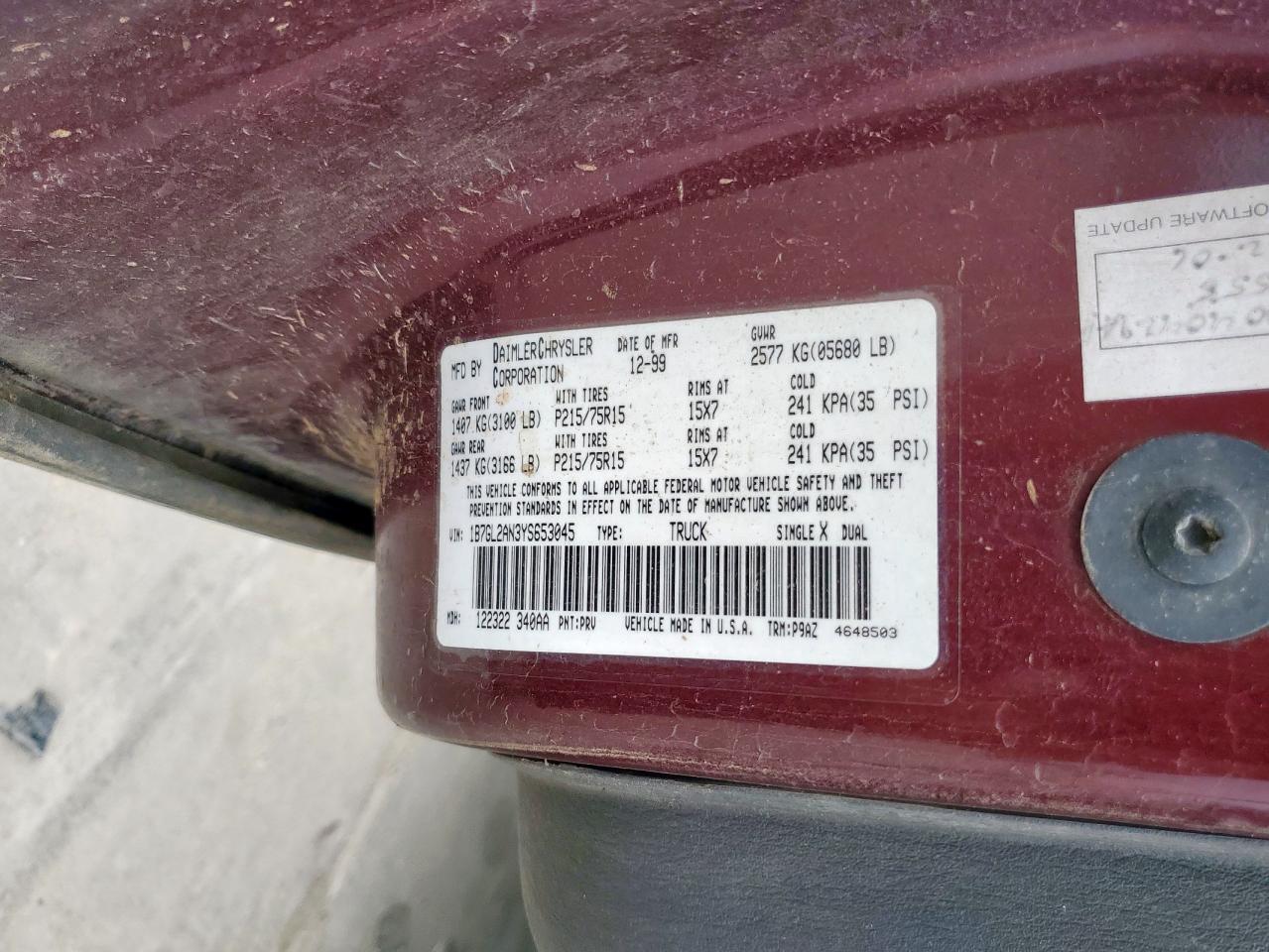 2000 DODGE Dakota