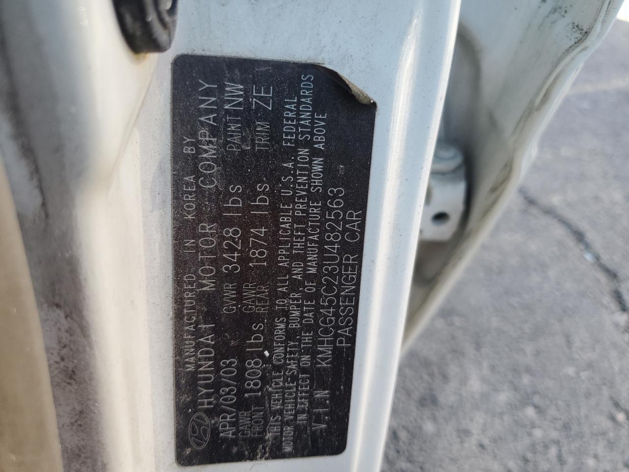 2003 HYUNDAI ACCENT