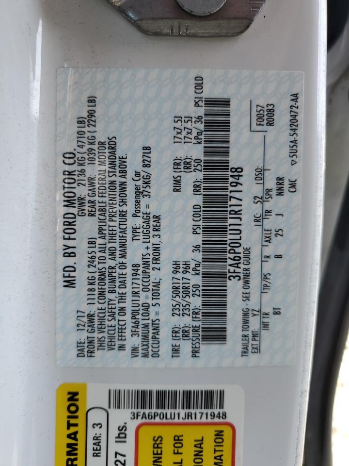 2018 FORD FUSION