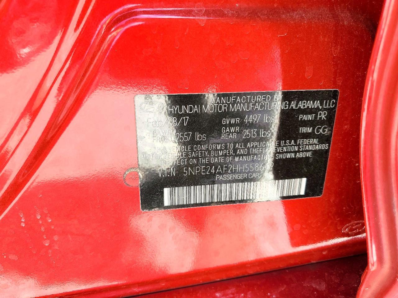 2017 HYUNDAI SONATA