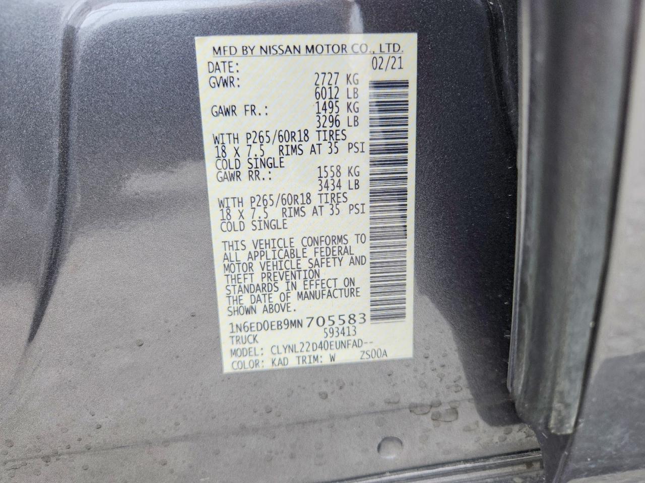 2021 NISSAN Frontier