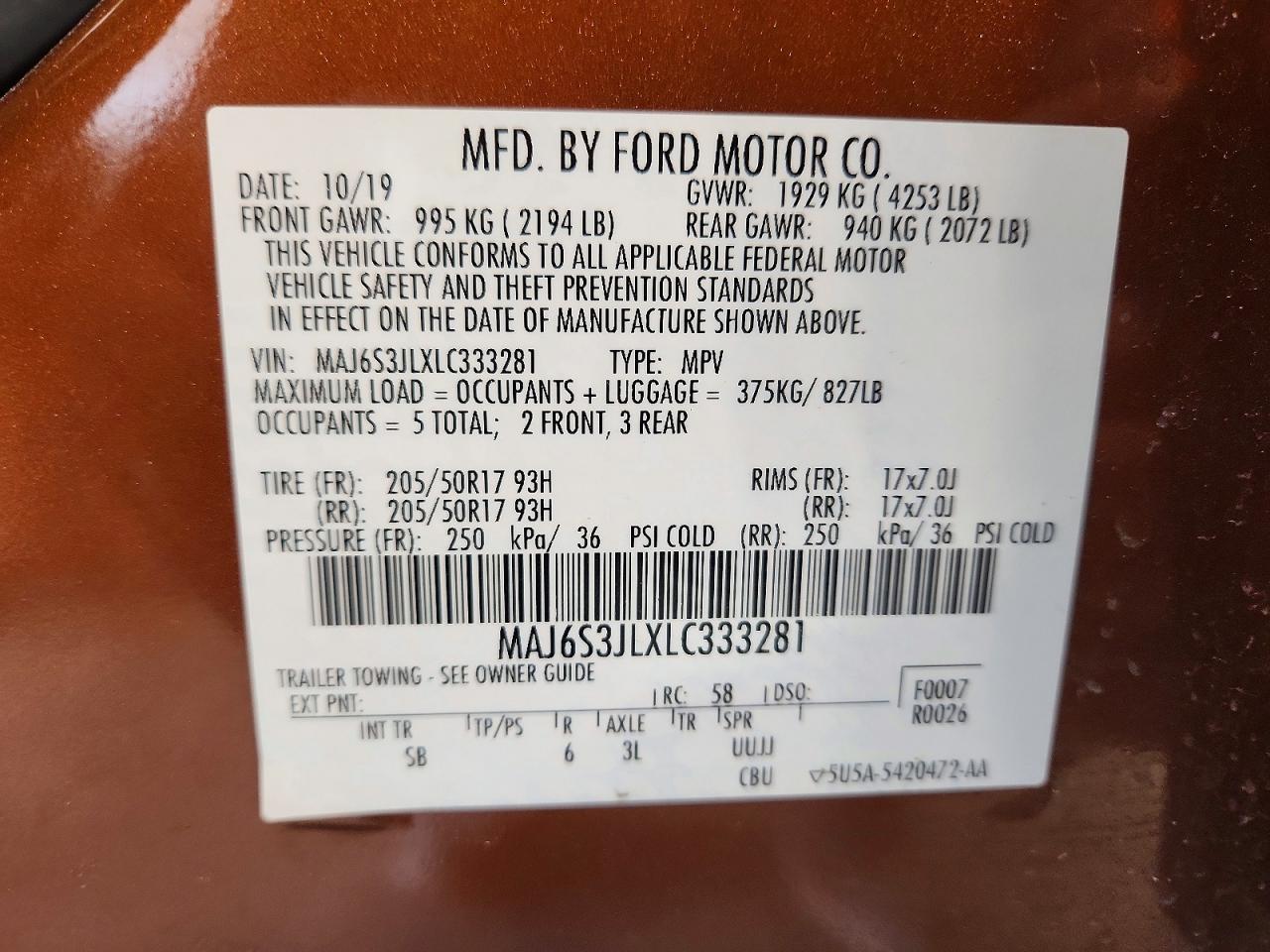 2020 FORD EcoSport