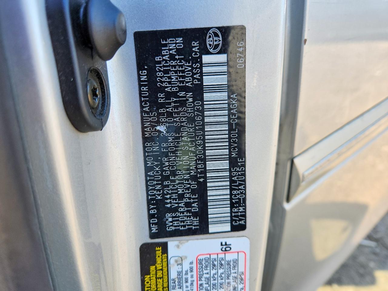 2005 TOYOTA CAMRY