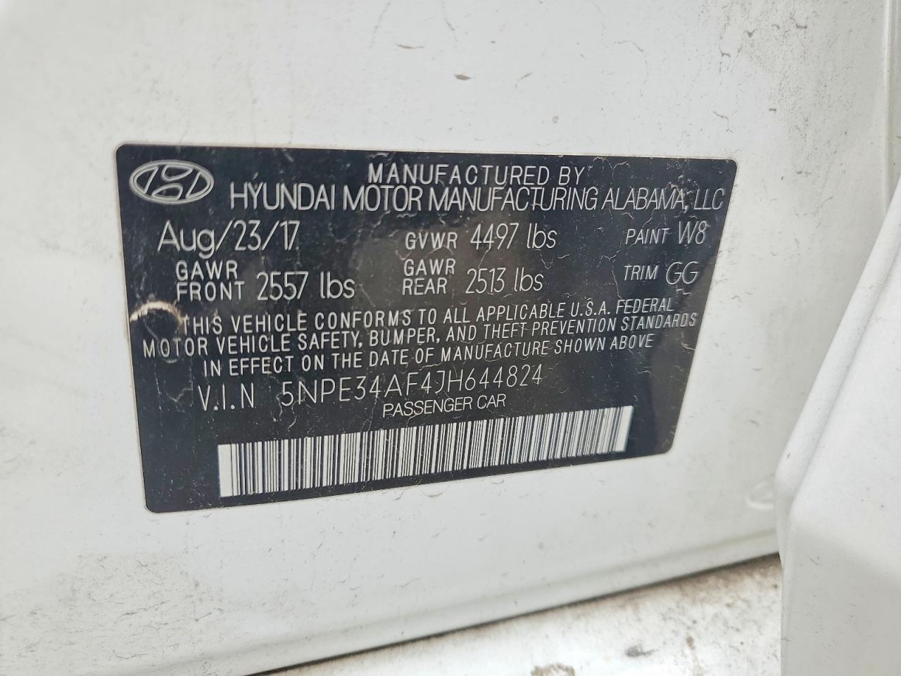 2018 HYUNDAI SONATA