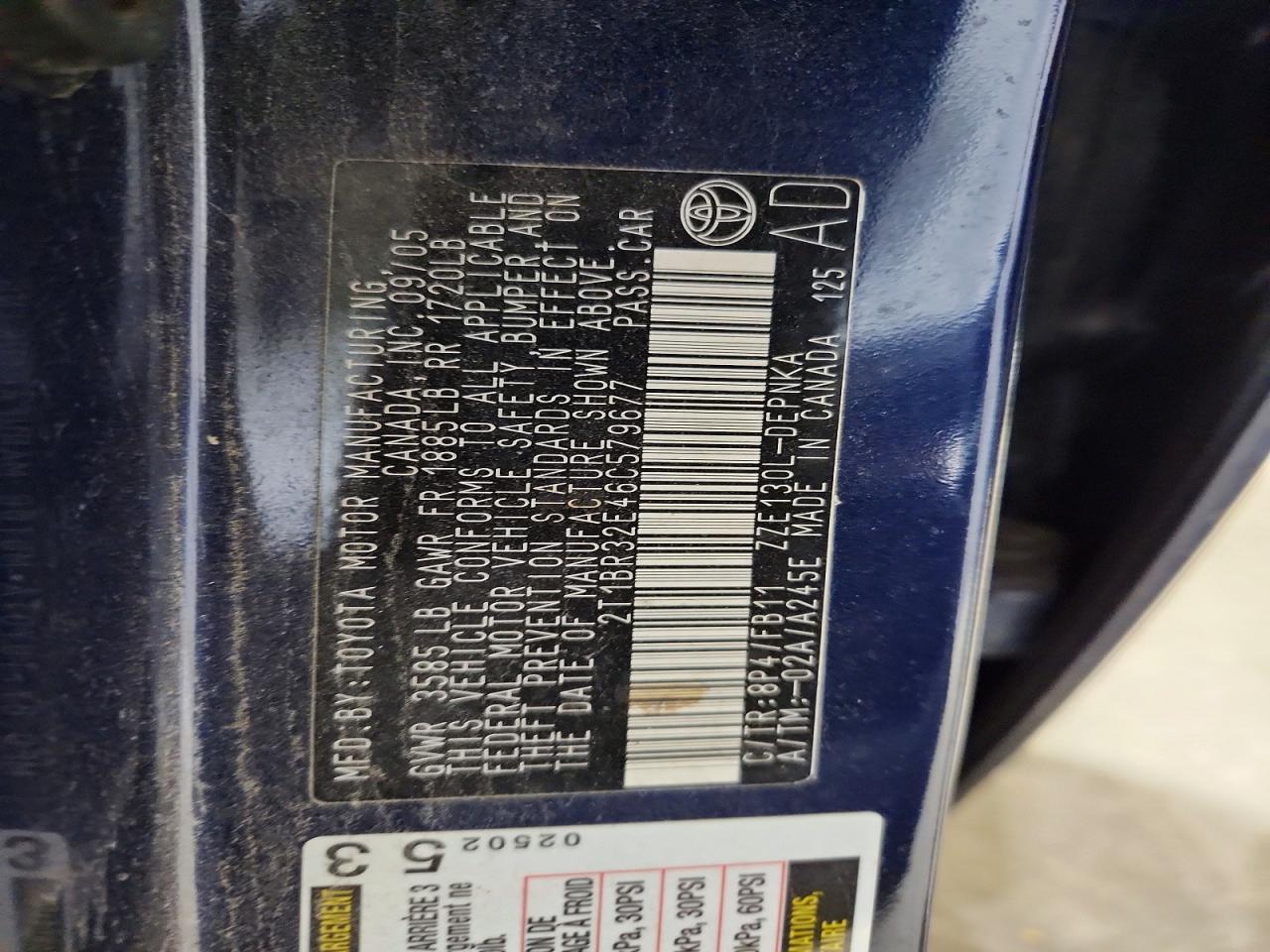 2006 TOYOTA COROLLA