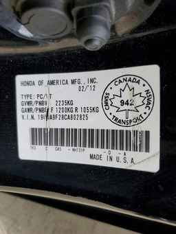 2012 ACURA TL