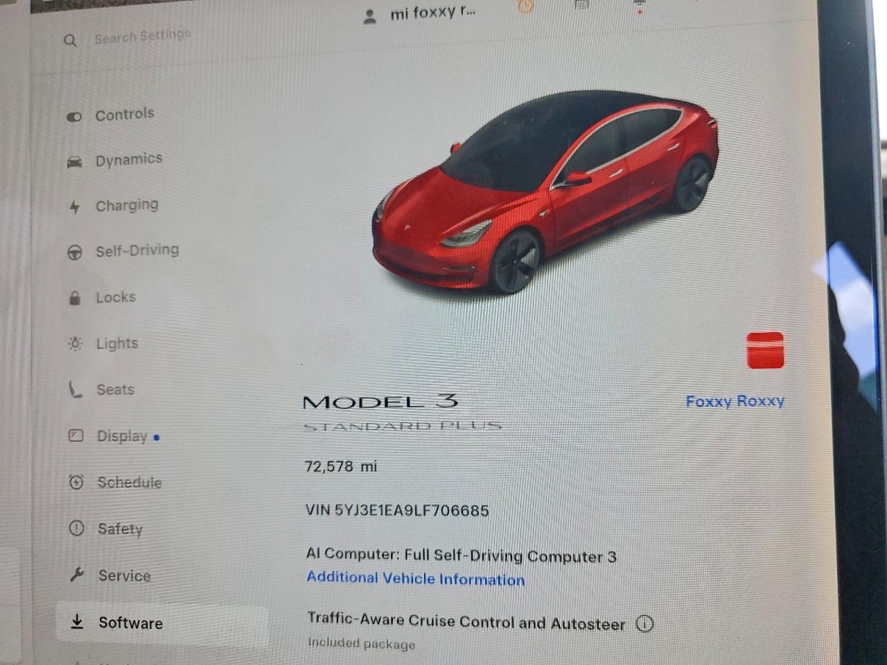 2020 TESLA MODEL 3