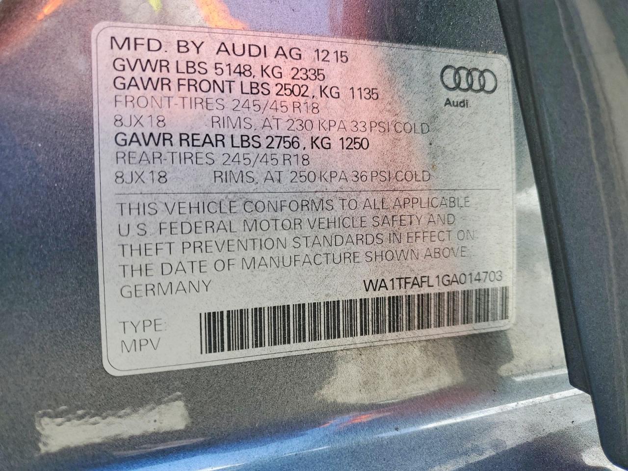 2016 AUDI A4 allroad