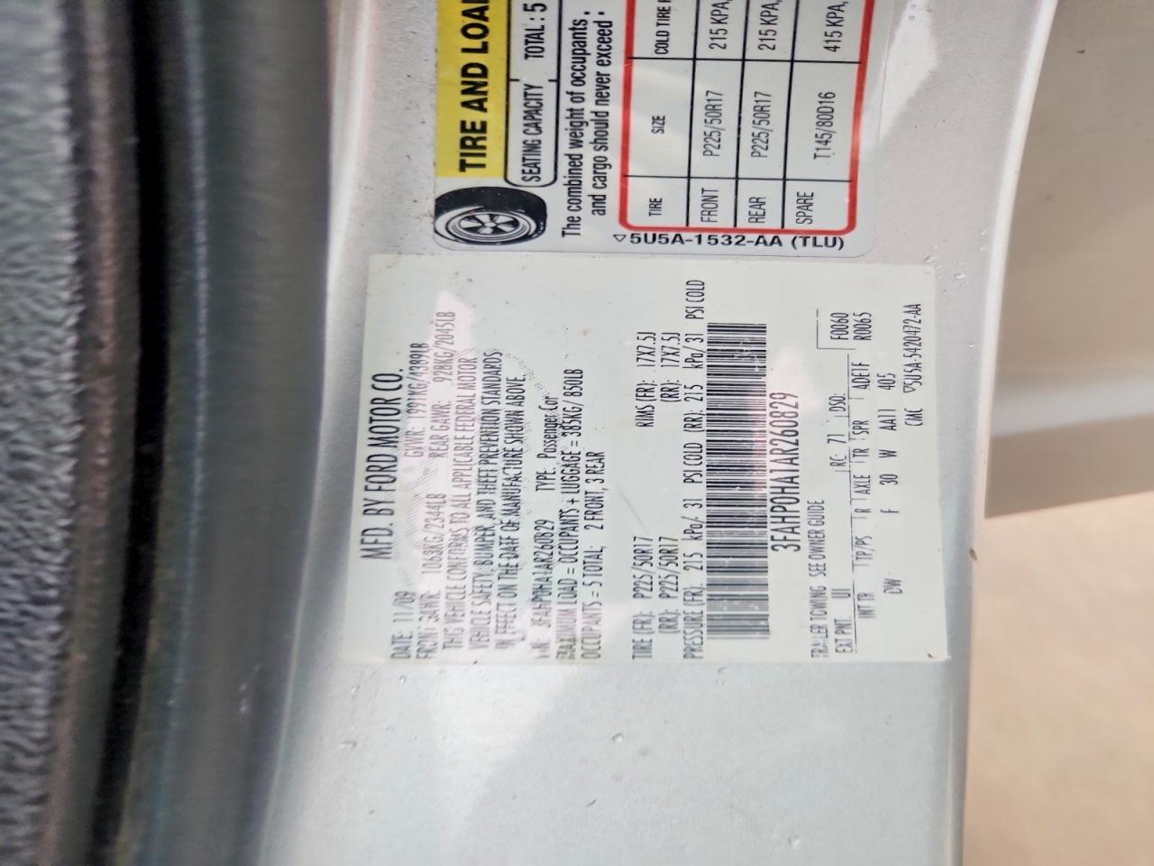 2010 FORD FUSION