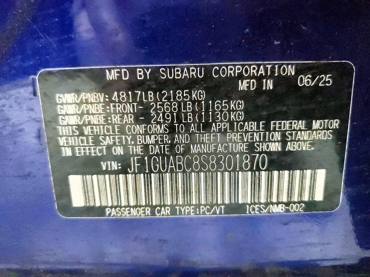 2025 SUBARU IMPREZA