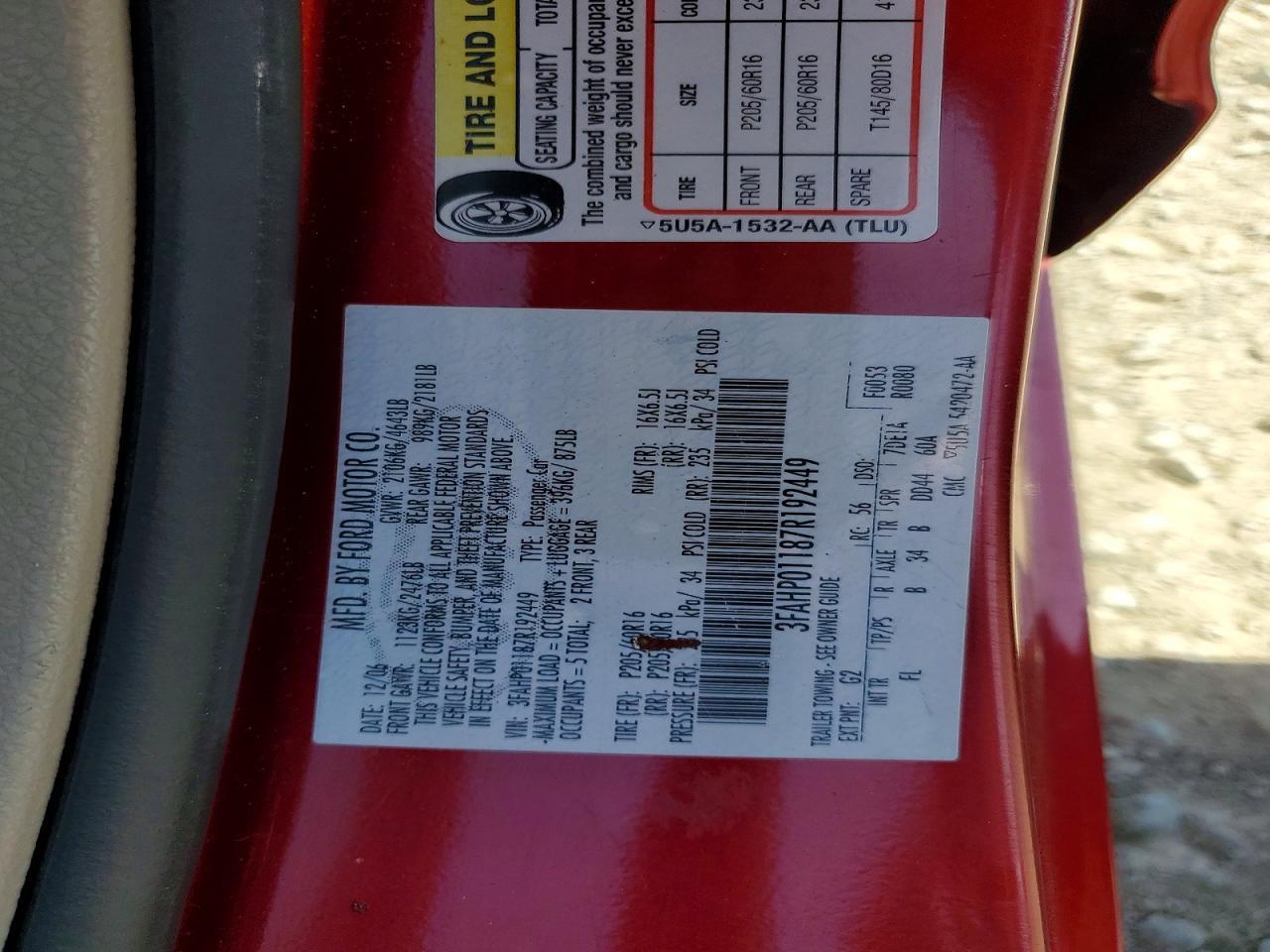 2007 FORD FUSION
