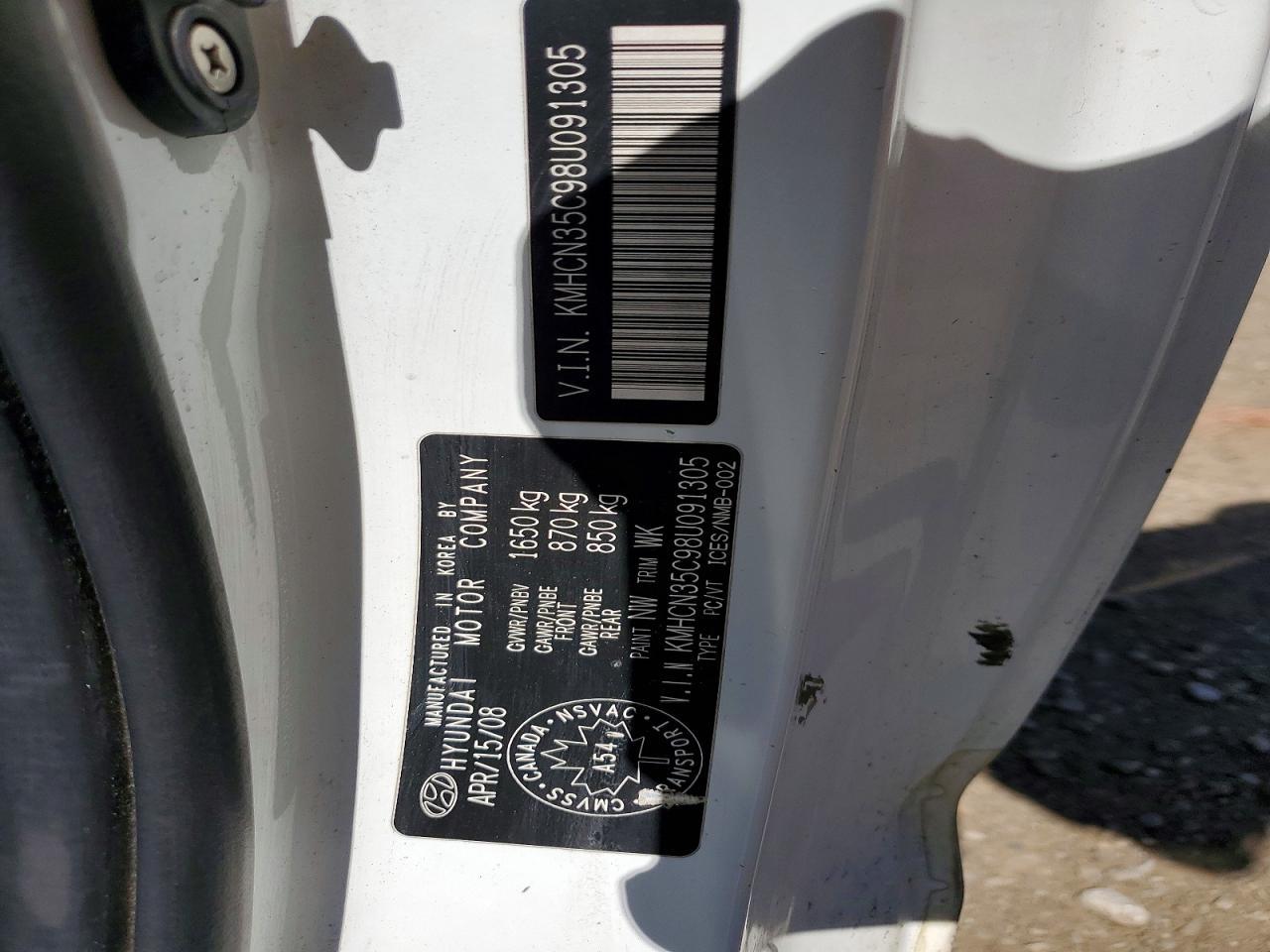 2008 HYUNDAI ACCENT